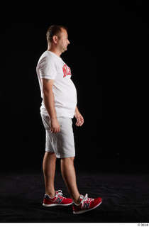  Louis  2 grey shorts red sneakers sports walking white t shirt whole body 0001.jpg